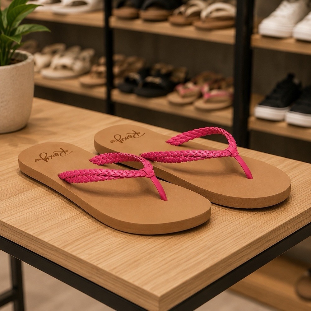 NEW IN BOX Roxy Costas Slip-On Flip-Flop Sandals Resort Travel Beach Pink 8/38